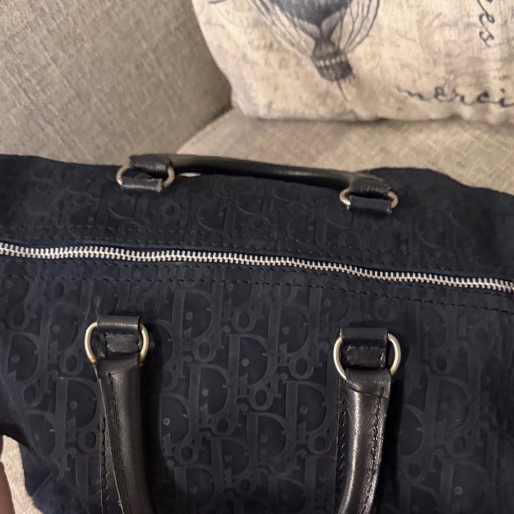 Vintage Christian Dior Suede Boston Bag w COA - Picture 3 of 8